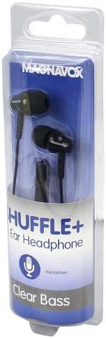 Magnavox MHP4851-BK Ear Buds with Microphone in Black | Available in Pink, Black, & White | Ear Buds Wired with Microphone | Extra Value Comfort S...