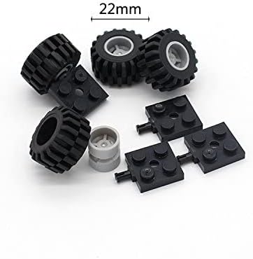Wheels and Axles,Traffic Light ,Tires Bulk Lot - Building Bricks Block Education Wheels Set Toy Compatile with Major Brands, 52 pcs, over 6 years ...