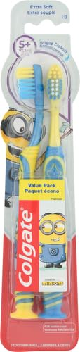 Colgate Kids Toothbrush with Suction Cup, Extra Soft - Minions (2 Count)...