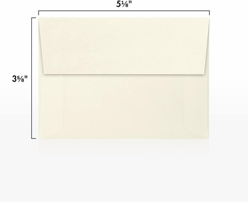 LUXPaper 4Bar A1 Invitation Envelopes | Peel & Press | 3 5/8" x 5 1/8" | Natural Linen | 80lb. Text | 50 Qty...