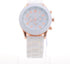 Unisex Silicone Gel Ceramic Style Jelly Band Classic Watch Black...