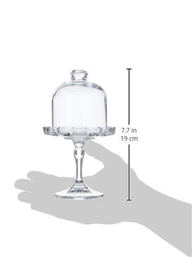 Hospitality Glass Brands 96457-001 7.75" Mini Patisserie Footed Cake Plate (Pack of 1)...
