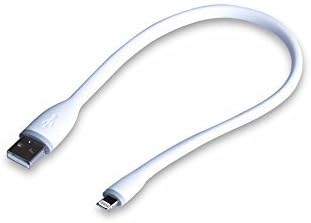 gofanco® Flexible & Durable Silicone MFi Certified Charge & sync Cable Compatible with Apple Devices (White) for iDevices - 13.6 inches (35cm) (Li...