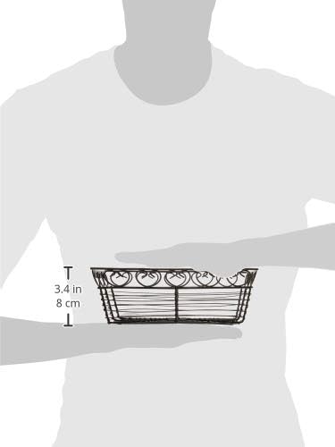 Winco Rectangular Wire Fruit Basket, 9-Inch x 5-7/8-Inch x 3-Inch, Black, Medium...