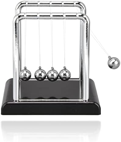 Balance Pendulum Ball, Swinging Balls Physics Science Metal Office Games Desktop Decoration Games Accessories Calm Down Fidgets Kit for Stress Rel...