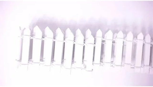White Miniature Garden Fence Wooden Picket Fence Border Bonsai Fairy Garden Decoration Ornament Decorative Fences...