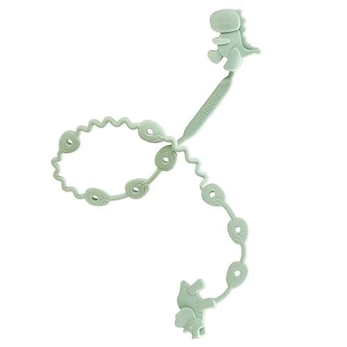 PandaEar 8 Pack Baby Toy Straps & Silicone Pacifier Clips, Dinosaur Silicone Pacifier Teether Harness Straps and Pacifier Holder Clips with One Pi...