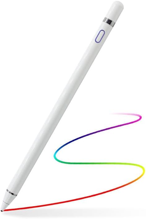 Active Stylus Pens for Touch Screens,1.5mm Fine Point Rechargeable Active Pencil Digital Pencil Capacitive Pen Compatible with iPhone Pad and Othe...