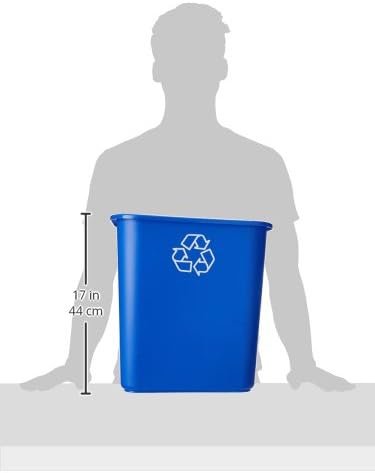 United Solutions 7 Gallon/28 Quart Efficient Recycle Wastebasket | Fits Under Desk | Small, Narrow Spaces in Commercial, Kitchen, Home Office, Dor...