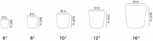 The HC Companies 8 Inch Aria Round Self Watering Planter - Plastic Plant Pot for Indoor Outdoor Plants Flowers Herbs, Glossy Black...