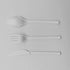 Certified Compostable Assorted Cutlery, 6.5 Inch Heavy Duty Disposable Utensils, White, 24 Count (8 Forks + 8 Spoons + 8 Knives)...