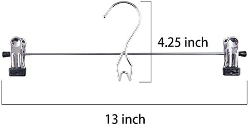 Tosnail 15 Pack Stackable Skirt Pants Clothes Hangers with Non-Slip Clips, Add-On Hangers, Cascading Hangers Space Saving Closet Organizer...
