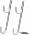 WWD POOL Swimming Pool Aluminum Pole Hanger Set, Blue, 1-Pack (2 Hooks), for Telescoping Poles, Leaf Rakes, Skimmers, Nets, Brushes, Vacuum Hoses ...