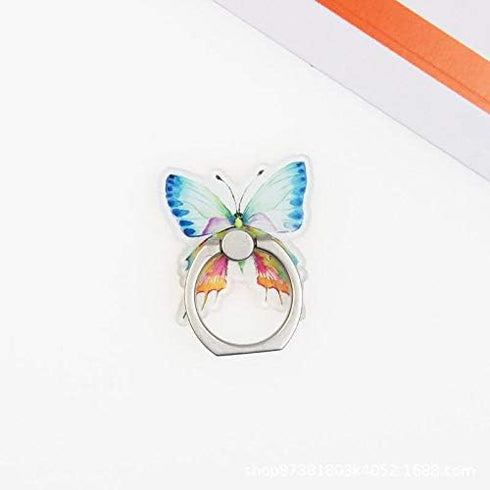 4Pcs Phone Ring Holder Stand, Cute Butterfly Animal Funny 360 Rotation Finger Ring Grip Kickstand Mount for Cellphones and Tablets (Butterfly Ring...