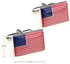 American Flag USA America Pair Cufflinks in a Presentation Gift Box & Polishing Cloth...