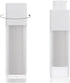2 Pcs Frosted Plastic Airless Pump Bottles Refillable Foundation Bottles Empty Cream Lotion Bottles Square Essence Dispensers 50ML...