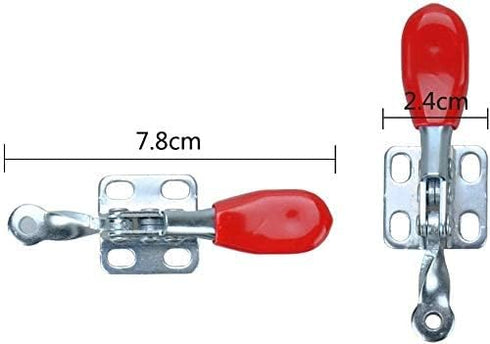 E-TING New 4PCS Hand Tool Toggle Clamp 201A Antislip Red Horizontal Clamp 201-A...