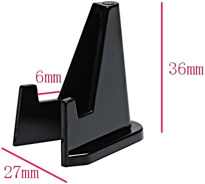10 Pieces Acrylic Easel Plate Stands Easel Display Stands Mini Coin Display Holder Coin Medals Display Holders Badge Show Stand Exhibit Mount(Blac...