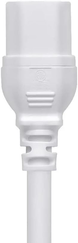 Monoprice Heavy Duty Power Cord - NEMA 5-15P to IEC 60320 C15, 14AWG, 15A/1875W, 125V, SJT, 8ft, White...