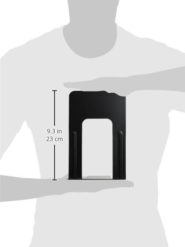 Officemate Non-Skid Bookends, 9”, Non-Skid Base, Chip Proof Enamel Coating (93051)...