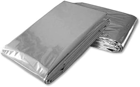 Ever Ready First Aid Mylar Rescue Blanket, Large Silver Thermal Sheet for Emergency and Survival, 54” x 84” – 5 Count...
