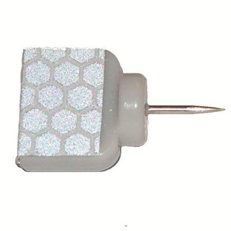 White Reflective Wing Tacks (Pack of 50) Trail Tacks, Glow Tacks, Hiking Markers, Trail Marking Tacks, Reflective Thumb Tacks for Hunting, White T...
