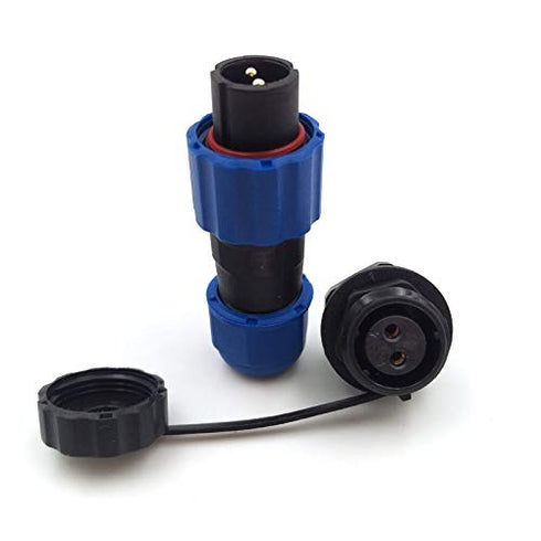 2Pin Aviation Connector Plug and Socket,Waterproof Power Connector,Panel Mount 13mm,Waterproof IP67,LED Light Cable Wire Connector...