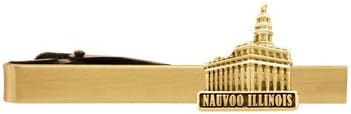 LDS Nauvoo Illinois Temple Gold Steel Tie Bar - Tie Clip - Priesthood Gift, LDS Missionary, Tie Clip...