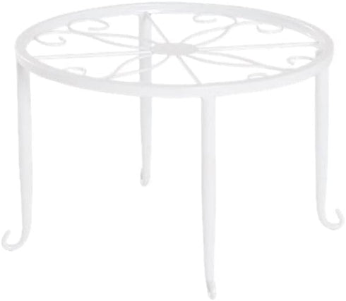 1 Pack Metal potted plant stand, rust-proof iron flower pot stand, heavy duty pot stand for indoor patio(White)...