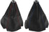 Universal Auto Manual Gear Shift Knob Boot Dust Cover?Made of Black Pu Leather with Red Seams and Blue Seams (red)...