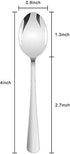 Tiny Spoons Set of 12, Small Coffee Spoons Mini Stainless Steel Spoons for Dessert, Appetizer,Ice Cream (4 inch)...