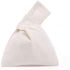 Cotton Canvas Plain Color Canvas Wrist Wristlet Handbag Sleeve Knot Pouch Portable Purse Tote Gift Bag...