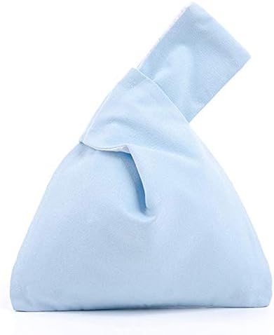 Cotton Canvas Plain Color Canvas Wrist Wristlet Handbag Sleeve Knot Pouch Portable Purse Tote Gift Bag...