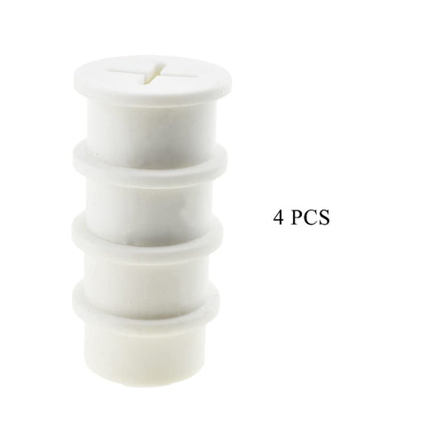 HAHIYO 4Pcs 0.8Inch/20mm White Flexible Rubber Desk Grommet Wire Grommet Cable Management Cord Hole Cover Desk Wire Hole Insert Wire Organizer for...