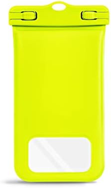 CaliCase Extra Large Waterproof Floating Phone Pouch - IPX8 Waterproof Floating Phone Case with Lanyard for iPhone X-15/ S20-S24/ Pixel 1-8 - Yell...