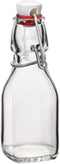 Bormioli Rocco Swing Bottle - 4.25 oz, Recyclable Glass with Airtight Seal - BPA-Free & Dishwasher Safe - Ideal for Infused Drinks, Juices, Oils -...