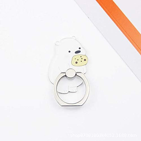 4-Pcs Cute Phone Ring Holder Stand, Bear Panda Mobile Phone Stand Holder 360 Rotation Finger Ring Grip Mount for Smartphones and Tablets (Bear Gri...