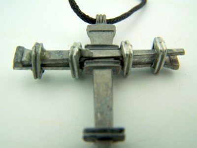 Nails of The Cross Metal Pendant with 26 Inch Adjustable Cord Necklace...