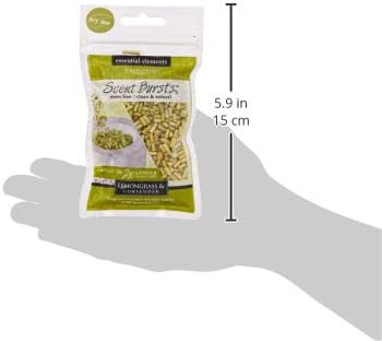 Essential Elements by Candle-Lite Company 4217093 Flameless Fragrance Lemongress & Coriander Scent Bursts, 1, Green...