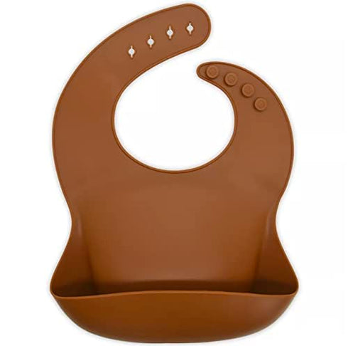 Silicone Baby Bib BPA Free Easy Clean up (Set of 3) (Green, Brown, Gray)...