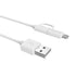 2-in-1 Micro USB and Lightning Cable for IPAD, iPhone, Android, and Tablet. 4FT iPhone and Android Charging Cable with Alarm That Makes a Sound Wh...