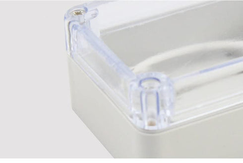 Fielect Clear Junction Box ABS Plastic Project Box Dustproof Waterproof IP65 Universal Electrical Project Enclosure with Transparent Cover, 7.87" ...