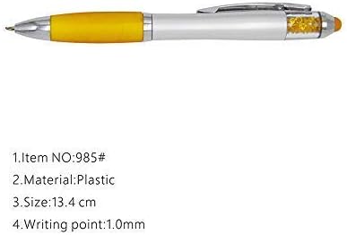 Stylus Pens for Touch Screens, Medium Point Pens with Crystals for Women and Kids Black Ink Pen with Stylus Ballpoint Pens with Comfort Grip for T...