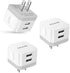 3Pack USB Wall Charger Plug, AILKIN 2.4A Dual Port USB Adapter Power Cube Fast Charging Station Box Base for iPhone 16e 16 15 14 13 12 Pro Max SE ...
