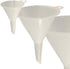 Chef Craft Set of 4 General Purpose Plastic Assorted Sizes Nested Funnel Set, White...