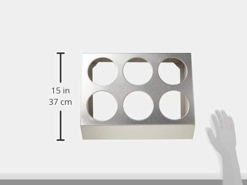 Winco 6 Hole Flatware Cylinder Holder, 2-Tier...