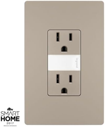 Legrand radiant NTL885TRBKCC6 15 Amp Adjustable LED Night Light Outlet, Tamper Resistant Decorator Receptacle, Optional Louver, Black (1 Count)......