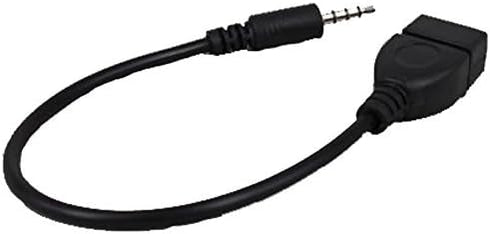 USB Female to 3.5mm Jack Male Audio Converter Adapter (Black)...