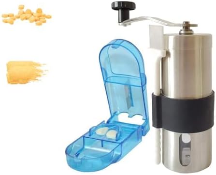 CoaGu 2-Pack Pill Crusher: Grind Aspirins and Vitamins to a Fine Powder with Adjustable Fitting and Cutter...