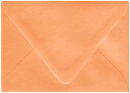 Orange Fizz A1 Euro Flap Envelopes, 3 5/8 x 5 1/8 inches, Set of 10, Made from Pop-Tone Paper...